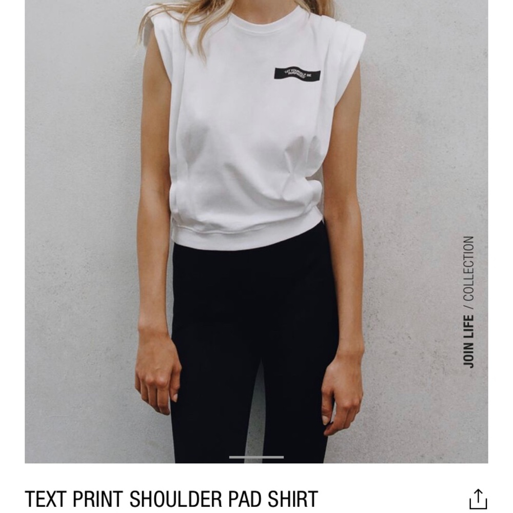 Zara Shoulder Pad T-Shirt